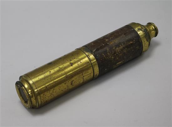 A three draw telescope by Lilley, London